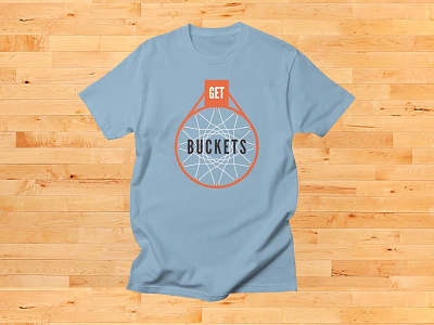 Get Buckets basketball hoop net shirt