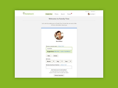 Welcome To Family Tree account creation genealogy familysearch registration