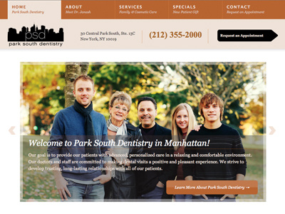 PSD Website dental website