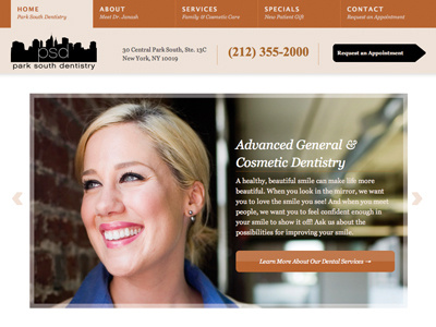 PSD Website dental website