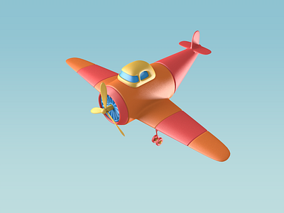 Airplane illustration for C4D Practice cinema4d design illustration