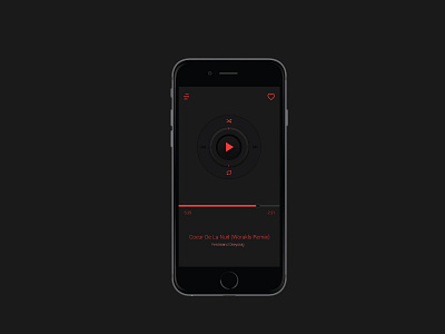 009 Music Player / DailyUi dailyui dark ios iphone minimal mobile music player sound ui ux