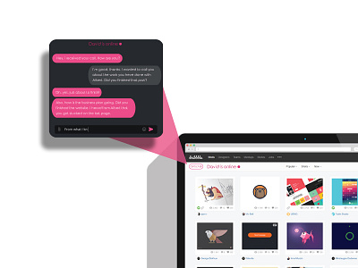 013 Direct Message / DailyUi app chat dailyui direct interaction interface messages messanger ui ux web website