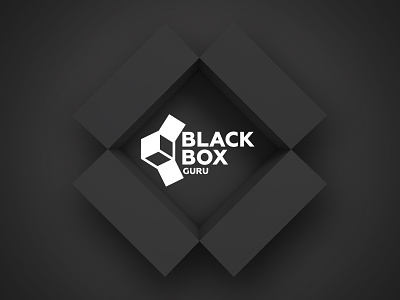 Black Box Guru black box brand branding design identity logo logotype simple white