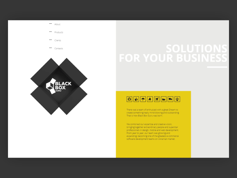 Black Box | Animation animation black box brand branding design logo logotype simple web white