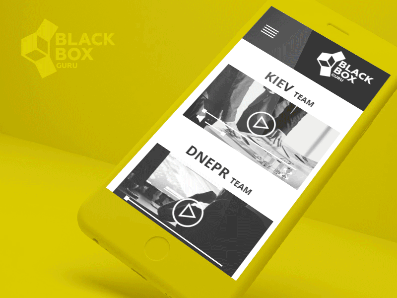 Black Box | Mobile animation 2 adaptive animation black box brand design logo mobile responsive simple web white
