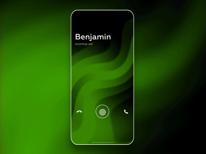 Incoming сall animation app app concept concept micro interaction motion phone call simple swipe ui