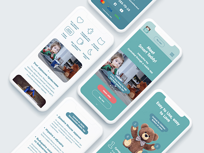 Smart Teddy website (mobile version) app design mobile ui web website