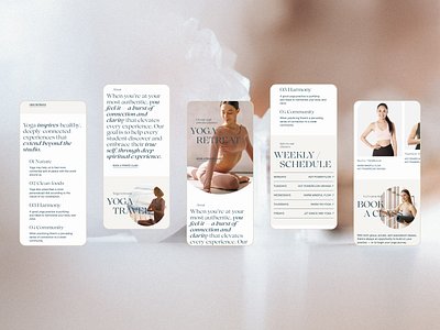 Yoga-Balance studio | Website concept | Mobile design mobile mobileversion ui ux web webdesign yoga yogawebsite