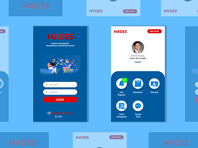 Mobile UI Design HRM Apps HADES design mobile mobile app mobile ui ui uiux ux
