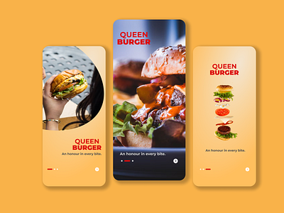 Mobile UI Food App Onboarding Design