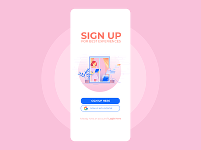 Mobile UI Design Sign Up Page