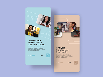 Mobile UI Design Bookstore Onboarding