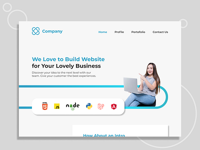 Web UI Design Website Developer Landing Page