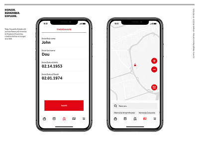 Arlington National Cemetery america app cemetery concept creative designconcept iphonex mobile presentation ui uiux ux