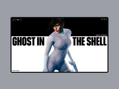 Ghost in the Shell 1920 concept creative desctop designconcept ghost in the shell manga scarlett johansson ui ux web