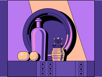 still life adobe illustrator art design illustraion picture purple stilllife