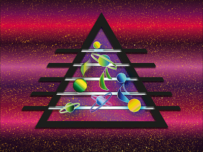Music is a space of feelings.Triangl adobe illustrator adobe photoshop music notes planets space triangle