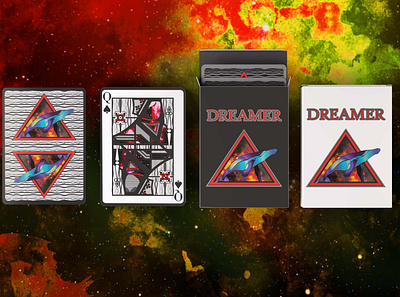 DREAMER Playing cards adobe illustrator adobe photoshop art design dreamer illustraion playingcards playingcardsdesign space whale