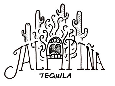 Jalapina alcohol art branding drawing hand lettering illustration ink labels liquor logo marker typography