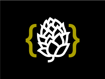 Hop Logo beer branding hops illustrator logo typography vector