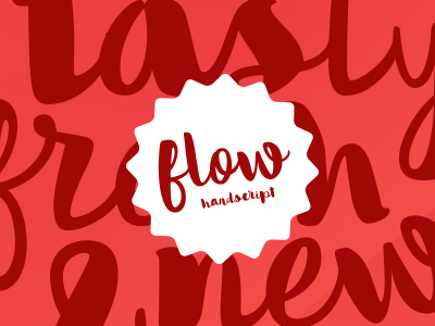 flow handscript / typeface brush brush typeface font handtype
