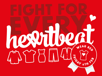 Fight for every heartbeat charity design graphic design poster typography