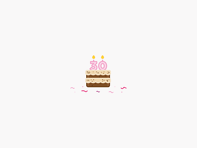 30th Birthday Cake design icon ui