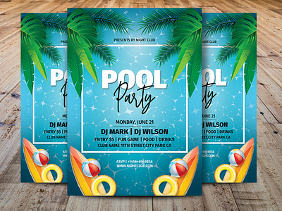 Pool Party Flyer Template