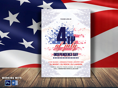 4th of July invitation template