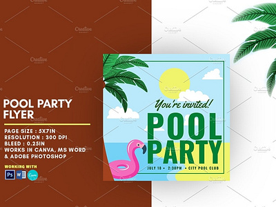 Pool Party Invitation Template