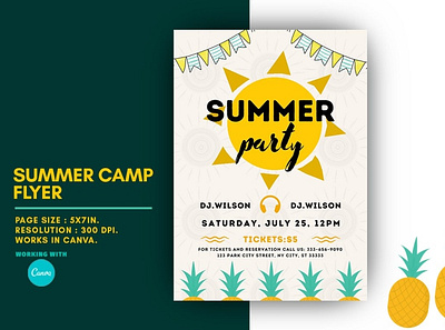 Summer Party Flyer - Canva Template word template