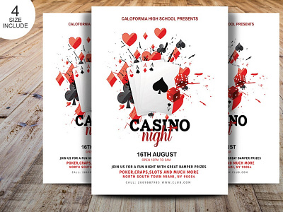 Casino Night Poker Flyer poker invitation