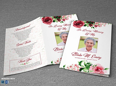 Printable Funeral Program Template obituary program