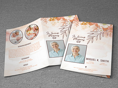 Obituary funeral program template