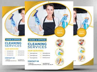 Cleaning Service Flyer Template V3 cleaning flyer