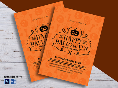 Happy halloween flyer template