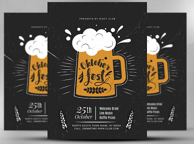 Oktoberfest flyer template instant download