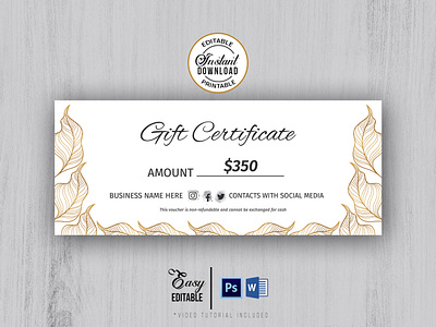 Modern Gift Certificate Templates v1