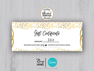 Gold Gift Certificate Templates v2 canva gift certificate gift certificate gift certificate templates gold gift certificate templates