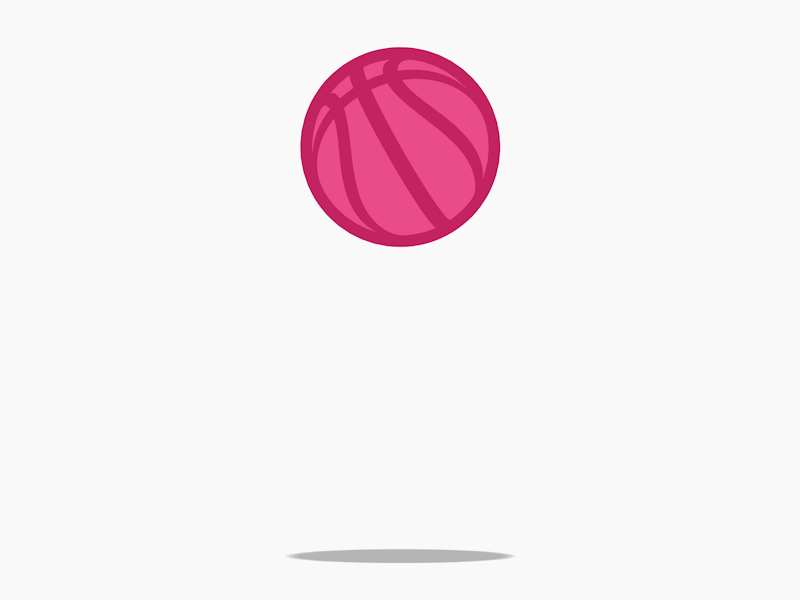 Bouncin' basketball bounce c4d cinema4d dribbble flat gif loop squash stretch toon