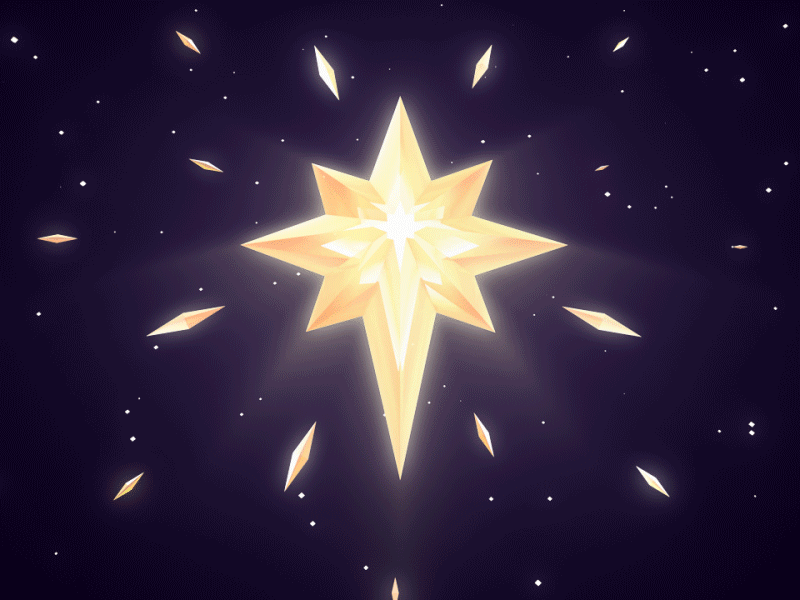 Christmas Star 2016 3d c4d christmas gif loop new year star