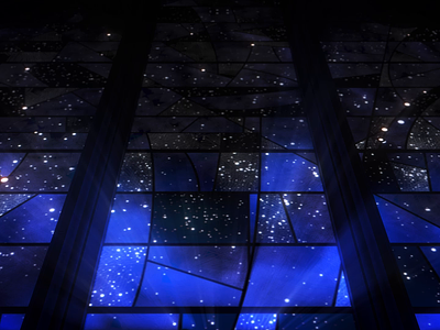 Spirit of Apollo 2 3d animated animation c4d cathedral flat gif loop smithsonian stained glass