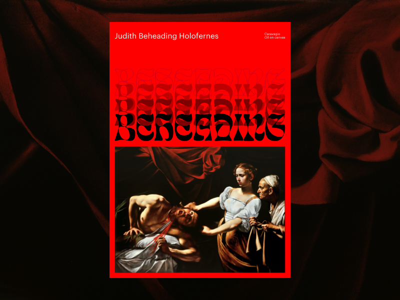 Judith Beheading Holofernes beheading caravaggio eckmannpsych poster