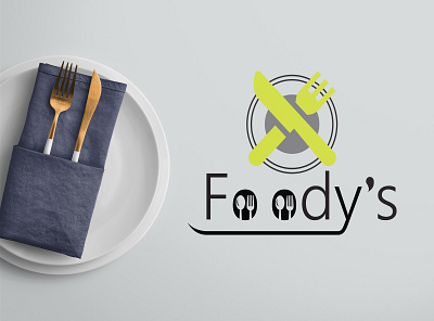 Foody's 3d branding flat graphic design logo logoideas minimal resturentlogo vector