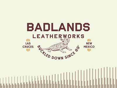Good Guys Project 003: Badlands Leatherworks brand branding desert design graphic design horned lizard horned toad illustration leather leatherwork lizard logo new mexico southwest typography vector