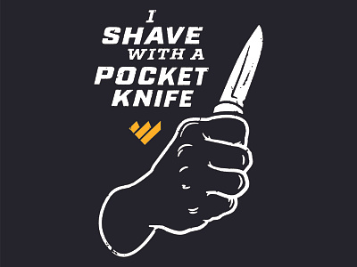 Sticker v.2 brand branding illustration knife knives shaving sticker typography