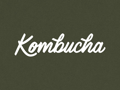 Kombucha Script kombucha lettering script type typography vector