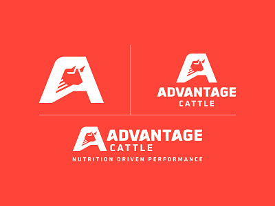Advantage Cattle Logo Kit a brand branding cattle cow design logo vector