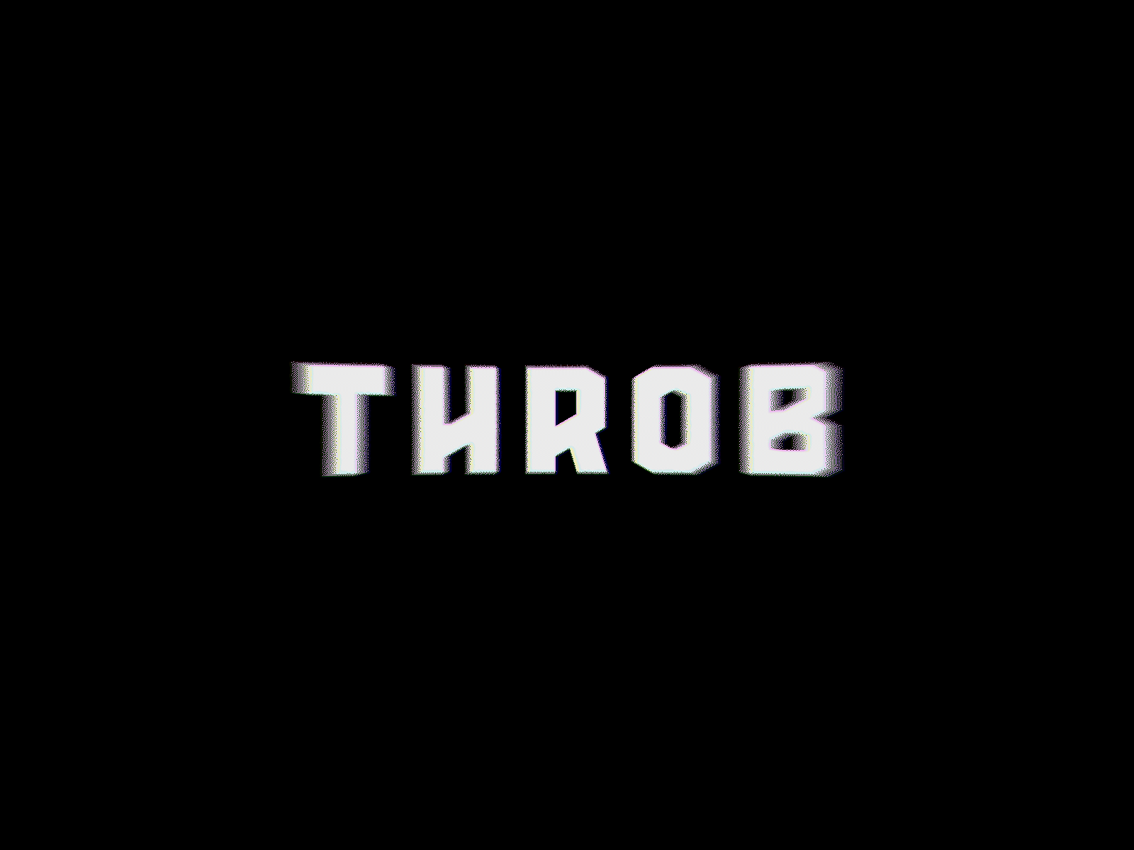 Throb Font angle animation bold branding chamfered dark design display font geometric graphic design illustration impact logo modern motion graphics poster pulse rgb type